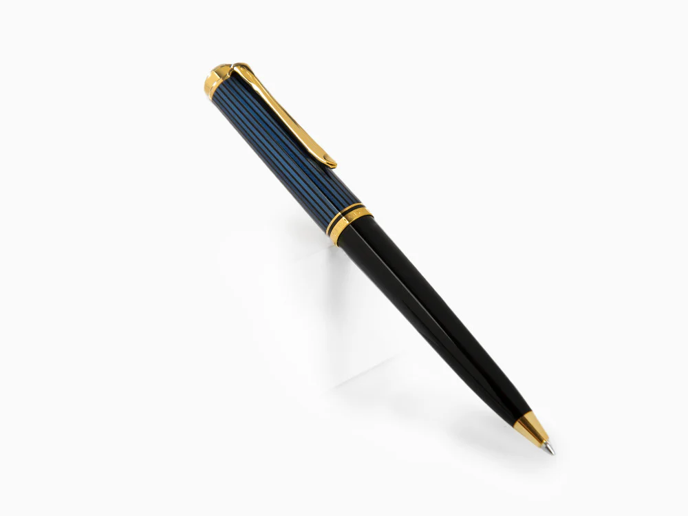 Pelikan K800 Ballpoint pen, Black and blue, Gold trim, 987842 - Image 3