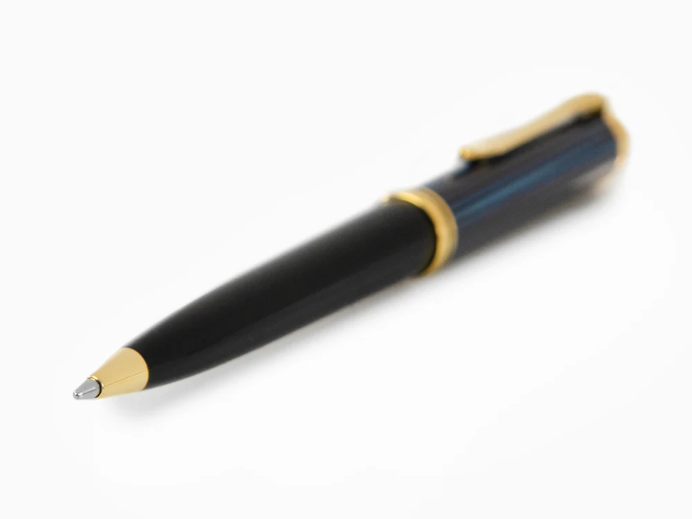 Pelikan K800 Ballpoint pen, Black and blue, Gold trim, 987842 - Image 5