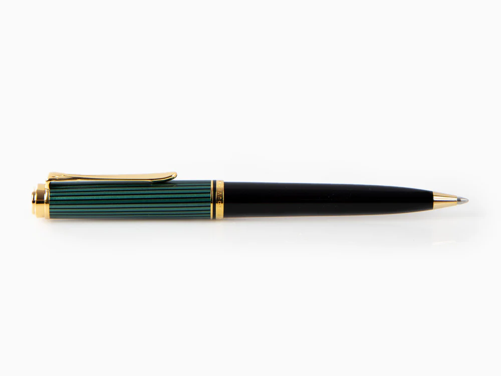 Pelikan K800 Ballpoint pen, Black and green, Gold trim, 987834 - Image 4