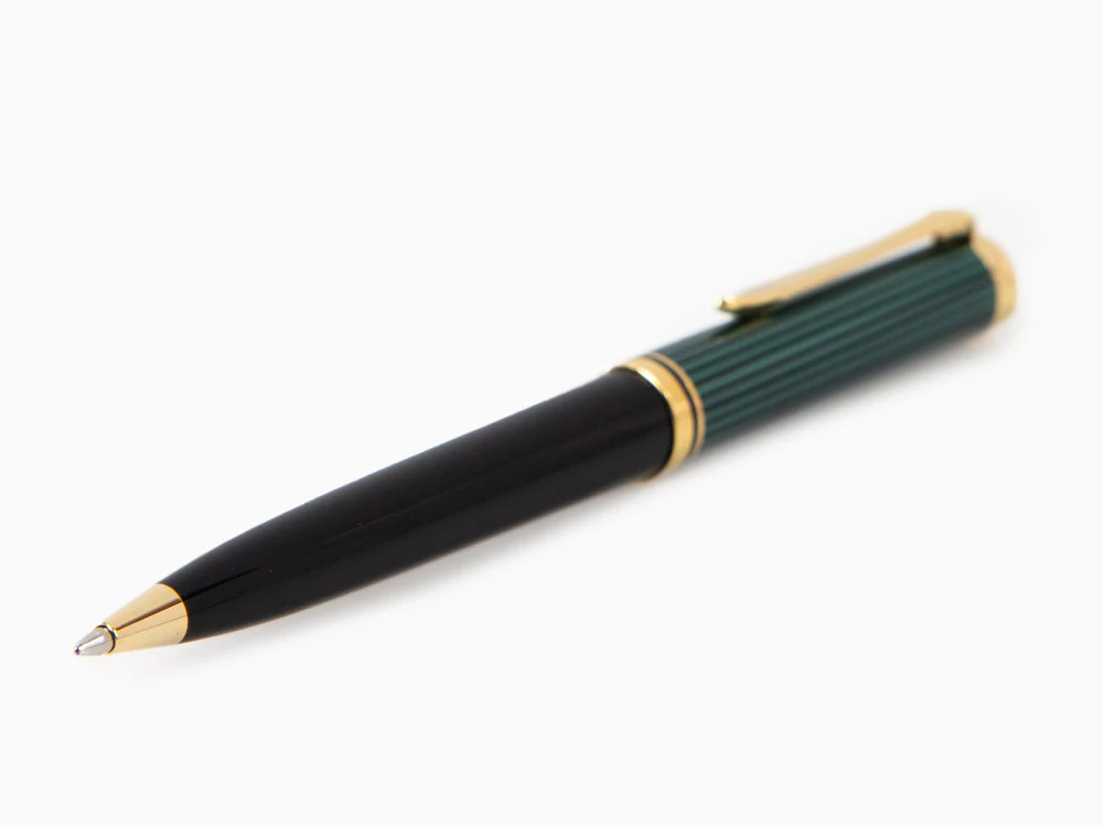 Pelikan K800 Ballpoint pen, Black and green, Gold trim, 987834 - Image 7