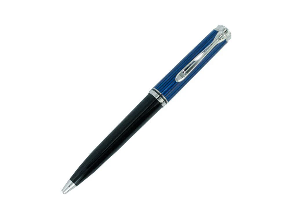 Pelikan K805 Ballpoint pen, Blue and Black, Silver trim, 933697 - Image 4