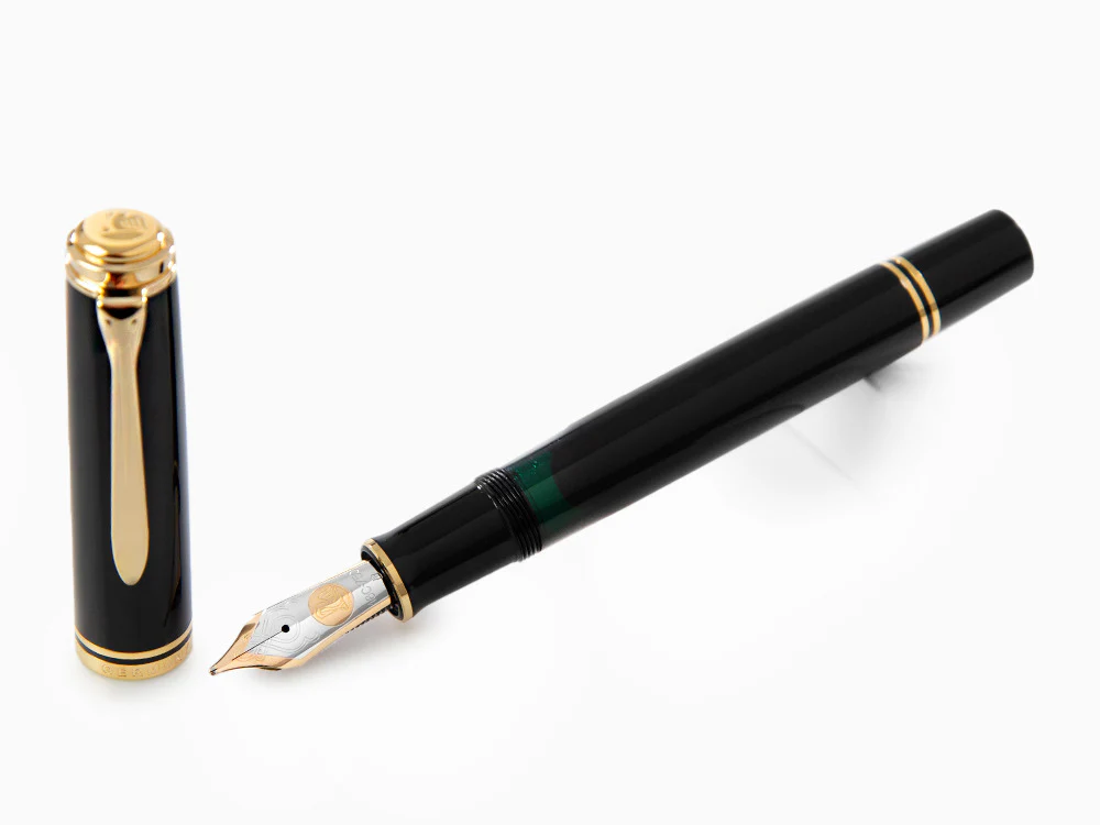 Pelikan M1000 Fountain Pen, Black Resin, Gold trim, 987396 - Image 2
