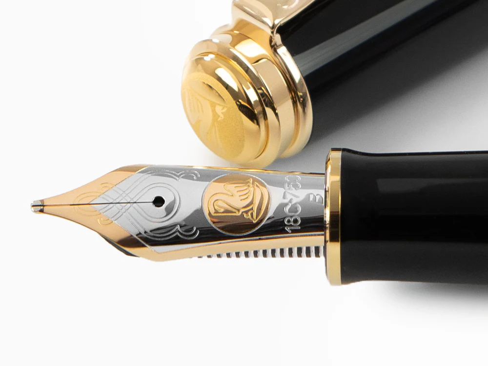 Pelikan M1000 Fountain Pen, Black Resin, Gold trim, 987396 - Image 5
