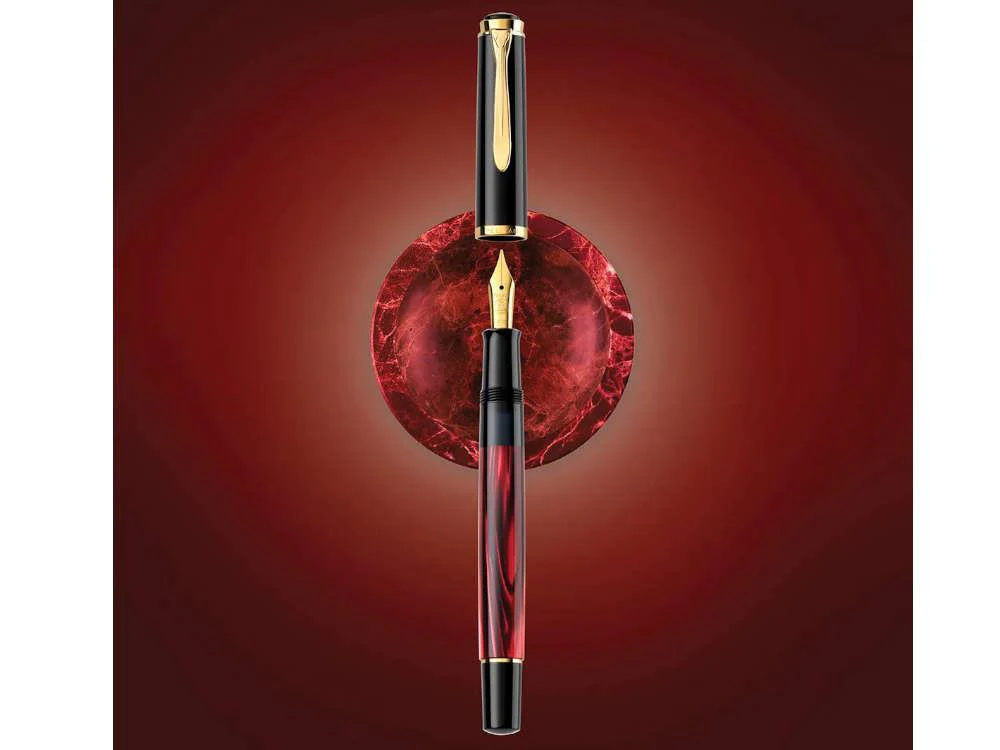 Pelikan M200 Marbled Red Fountain Pen, Special Edition, 827379 - Image 3