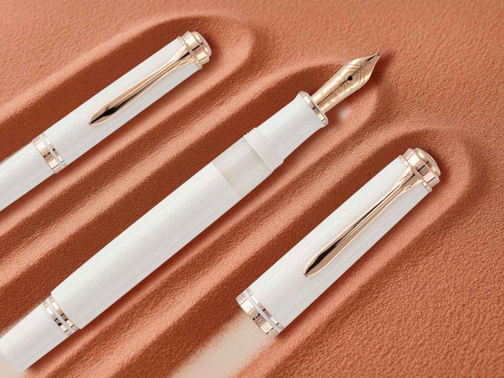 Pelikan M600 White & Rose Gold Fountain Pen, Special Edition, 300014586 - Image 4
