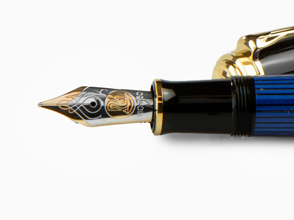 Pelikan M800 Fountain Pen, Blue Resin, Gold trim, 995951 - Image 5