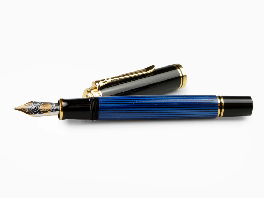 Pelikan M800 Fountain Pen, Blue Resin, Gold trim, 995951 - Image 7