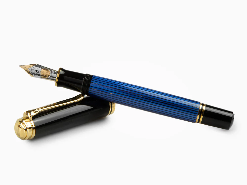 Pelikan M800 Fountain Pen, Blue Resin, Gold trim, 995951 - Image 8