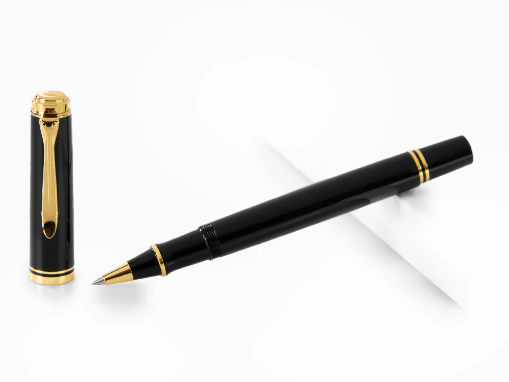 Pelikan R400 Rollerball pen, Black Resin, Gold trim, 987958 - Image 2