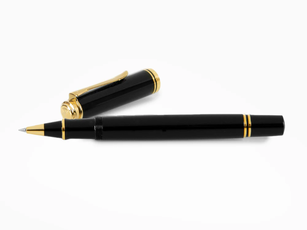 Pelikan R400 Rollerball pen, Black Resin, Gold trim, 987958 - Image 7