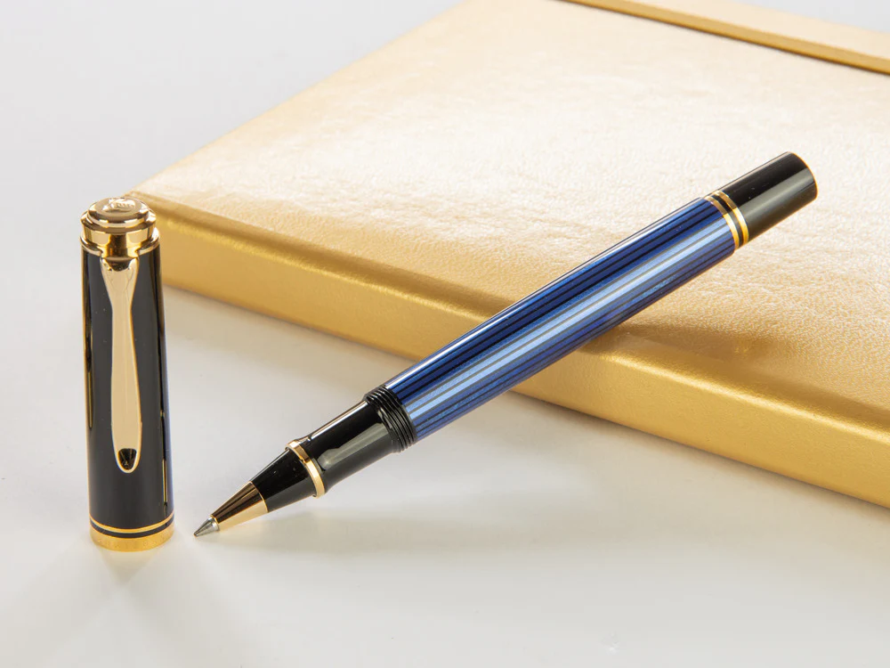 Pelikan Rollerball Pen Souverän R400, Black/Blue, 997502 - Image 2