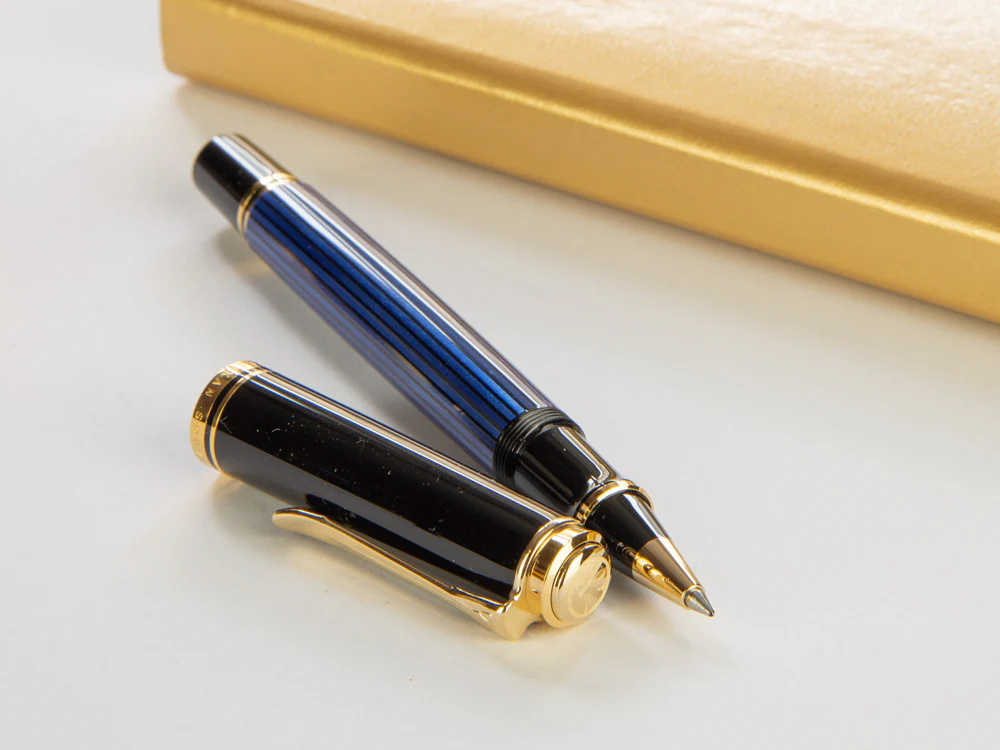 Pelikan Rollerball Pen Souverän R400, Black/Blue, 997502 - Image 4