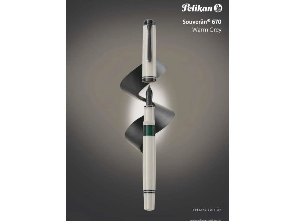 Pelikan Souverän 670 Warm Grey Fountain Pen, Special Edition, 825665 - Image 3