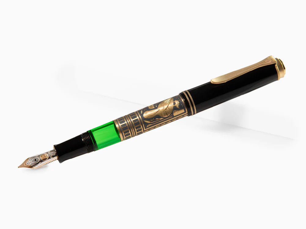 Pelikan Toledo M700 Fountain Pen, Gold Plated Silver, 927822, Special Ed - Image 4