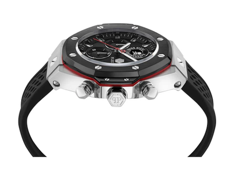 Philipp Plein Chrono Royal Sport-Tech Quartz Watch, Black, 46mm, PWLFA0225 - Image 4