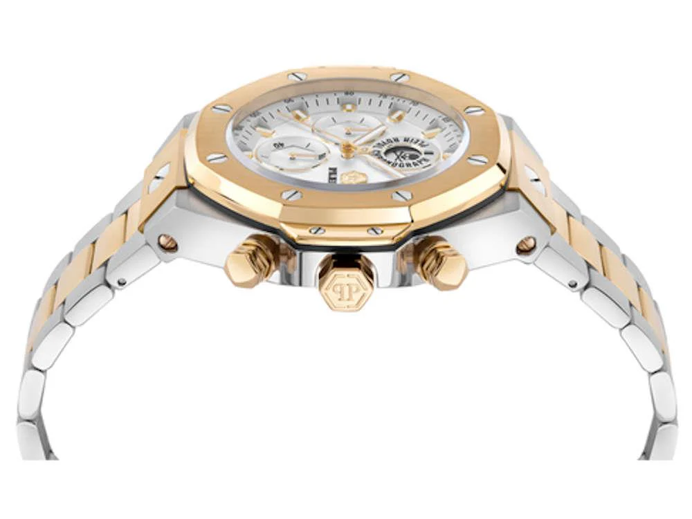 Philipp Plein Chrono Royal Sport-Tech Quartz Watch, Silver, 46mm, PWLFA0525 - Image 4