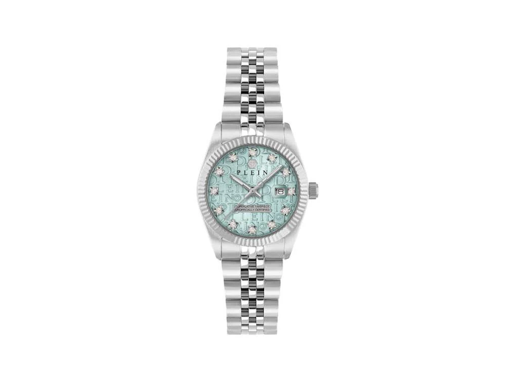Philipp Plein Date Superlative Quartz Watch, Blue, 28 mm, PWNFA0225 - Image 2