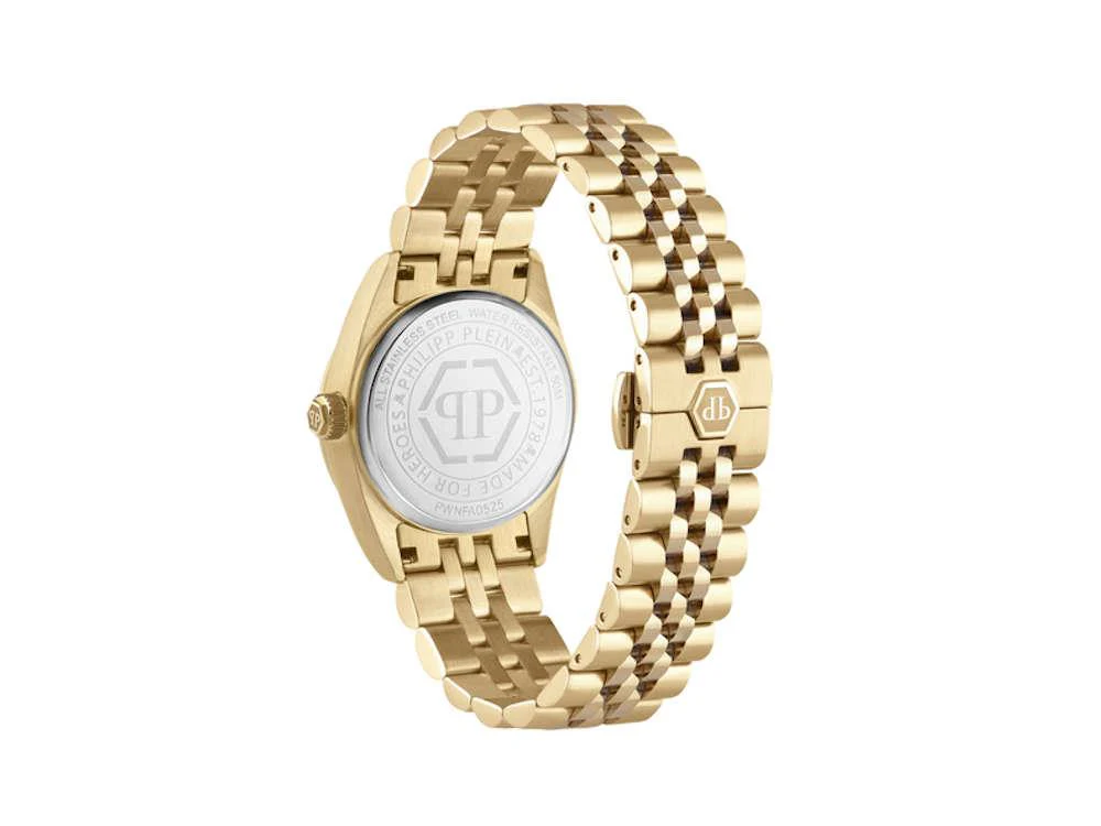 Philipp Plein Date Superlative Quartz Watch, Golden, 28 mm, PWNFA0525 - Image 3