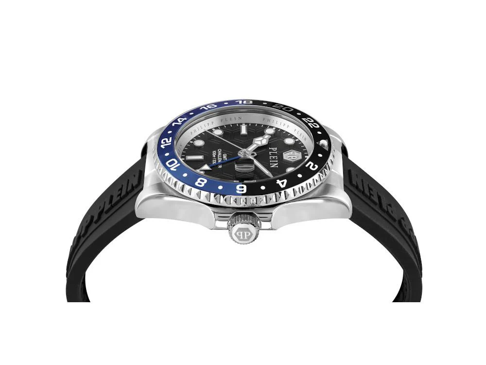 Philipp Plein GMT-I Challenger Quartz Watch, Black, 44 mm, PWYBA0123 - Image 4