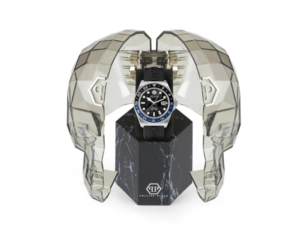 Philipp Plein GMT-I Challenger Quartz Watch, Black, 44 mm, PWYBA0123 - Image 5