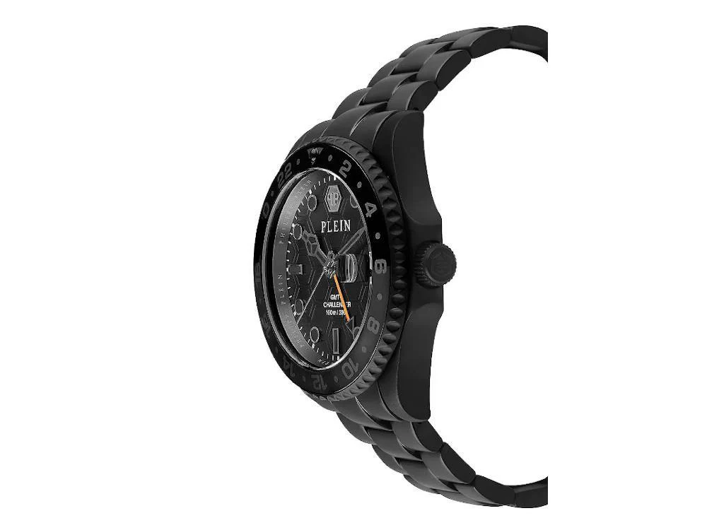 Philipp Plein GMT-I Challenger Quartz Watch, PVD, Black, 44 mm, PWYBA0923 - Image 4