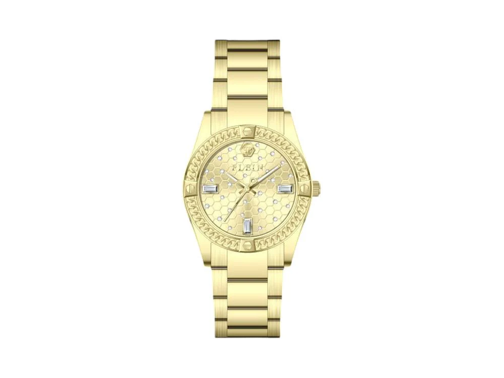 Philipp Plein Icon Chain Lady Quartz Watch, Golden, 36 mm, PW1FA0425 - Image 2