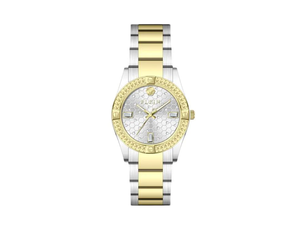 Philipp Plein Icon Chain Lady Quartz Watch, Silver, 36 mm, PW1FA0225