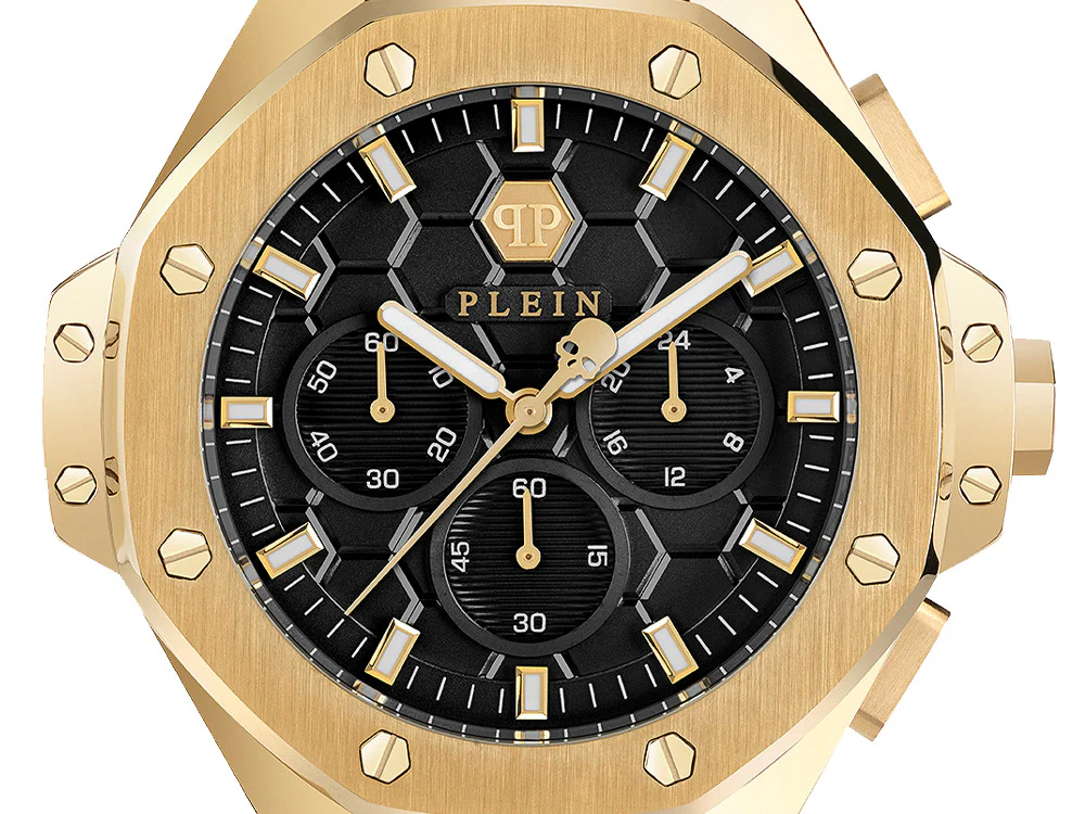 Philipp Plein Plein Chrono Royal Quartz Watch, PVD Gold, Black, 42 mm, PWPSA0424 - Image 9
