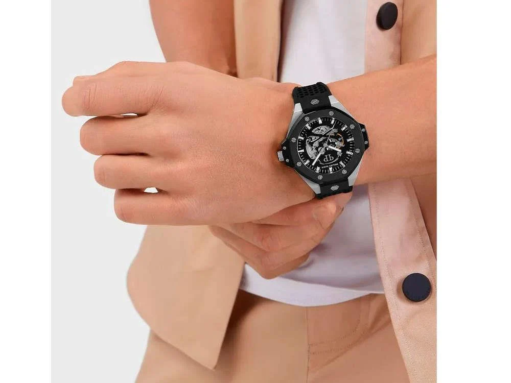 Philipp Plein Skeleton Royal Automatic Watch, Black, 46 mm, PWPFA0824 - Image 6