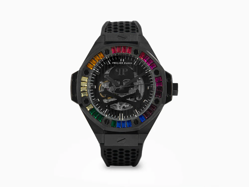 Philipp Plein Skeleton Royal Automatic Watch, PVD, Black, 46 mm, PWPFA0424 - Image 2