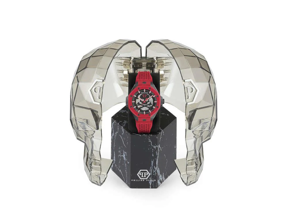 Philipp Plein Skeleton Royal Automatic Watch, PVD, Black, 46 mm, PWPFA0524 - Image 5
