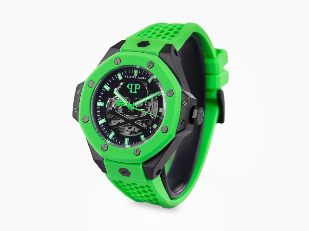 Philipp Plein Skeleton Royal Automatic Watch, PVD, Black, 46 mm, PWPFA0624 - Image 4