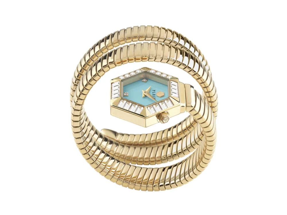 Philipp Plein Snake Hexagon Quartz Watch, Blue, 28 mm, PWZAA0825 - Image 4