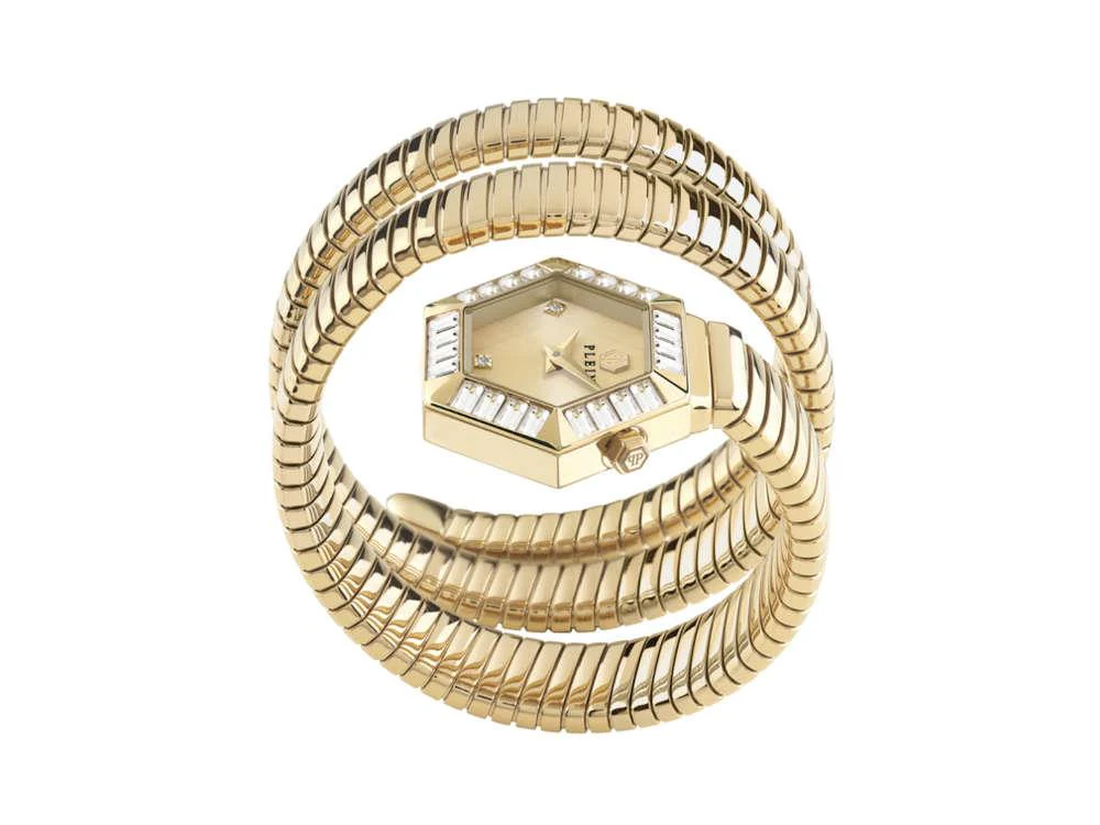 Philipp Plein Snake Hexagon Quartz Watch, Golden, 28 mm, PWZAA1025 - Image 3