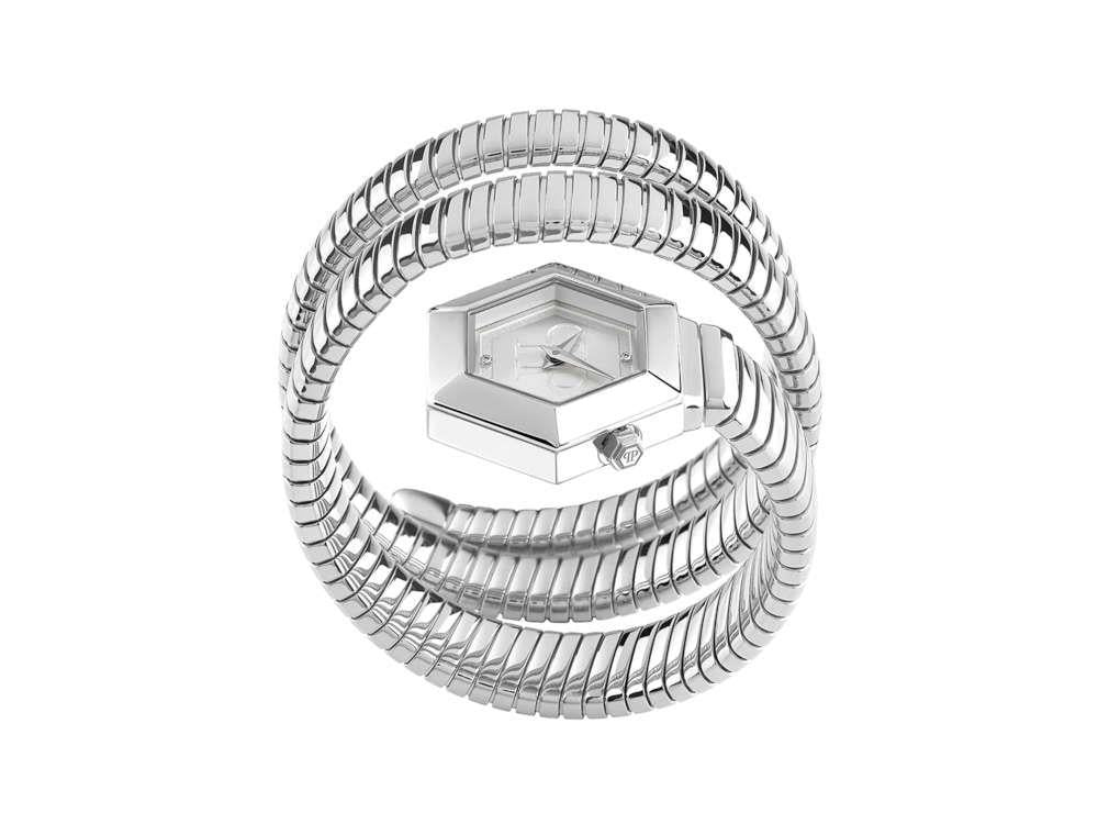 Philipp Plein Snake Hexagon Quartz Watch, Silver, 28 mm, PWZAA0123 - Image 3