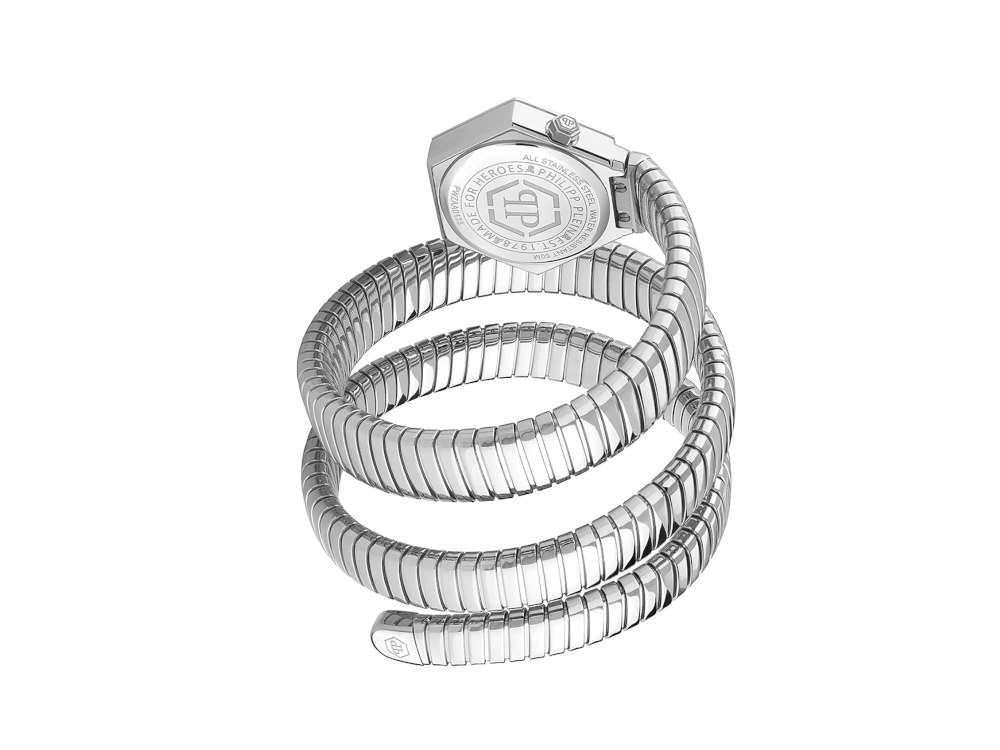 Philipp Plein Snake Hexagon Quartz Watch, Silver, 28 mm, PWZAA0123 - Image 4