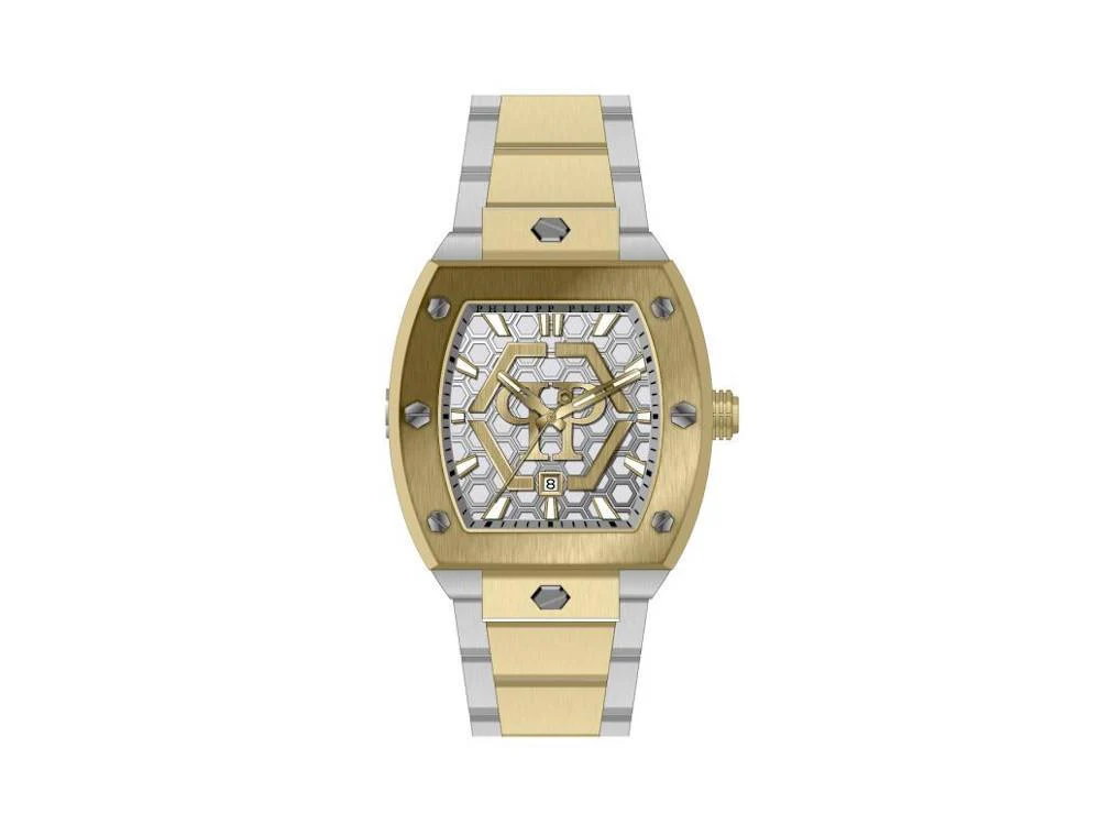 Philipp Plein The Hexagon Phantom Quartz Watch, Silver, 44 mm, PWPUA0925 - Image 2