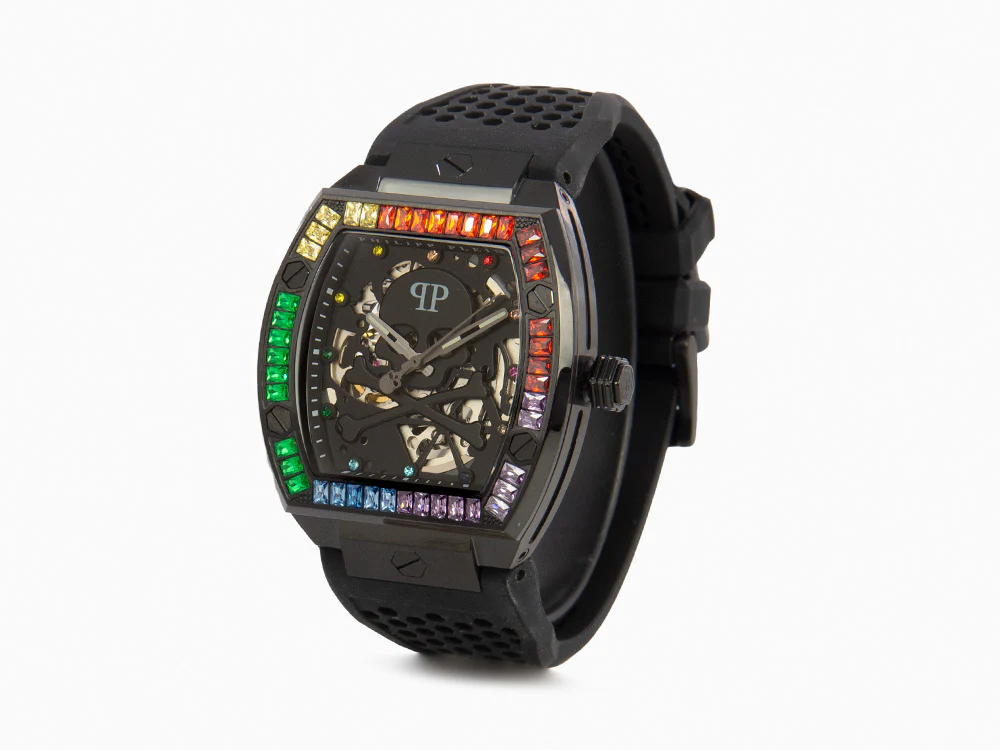 Philipp Plein The Skeleton Automatic Watch, PVD, Black, 44 mm, PWBAA0621 - Image 4