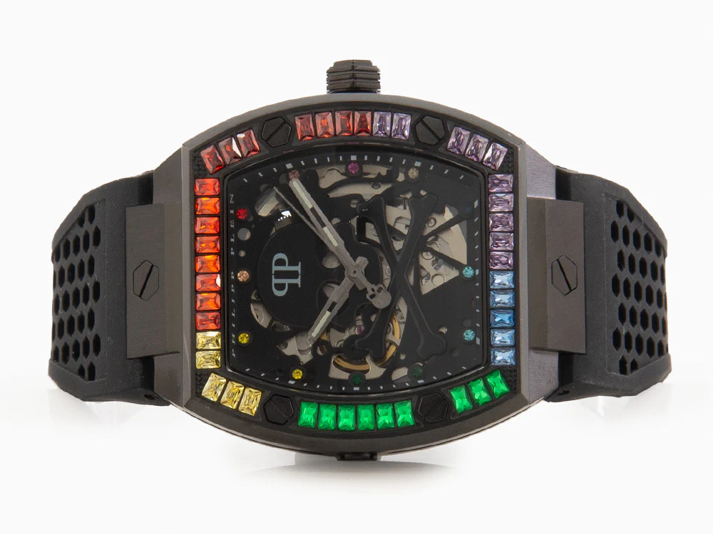 Philipp Plein The Skeleton Automatic Watch, PVD, Black, 44 mm, PWBAA0621 - Image 7