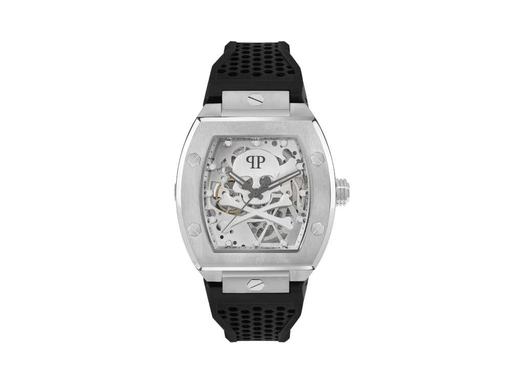 Philipp Plein The Skeleton Automatic Watch, PVD, Silver, 44 mm, PWBAA2123 - Image 2