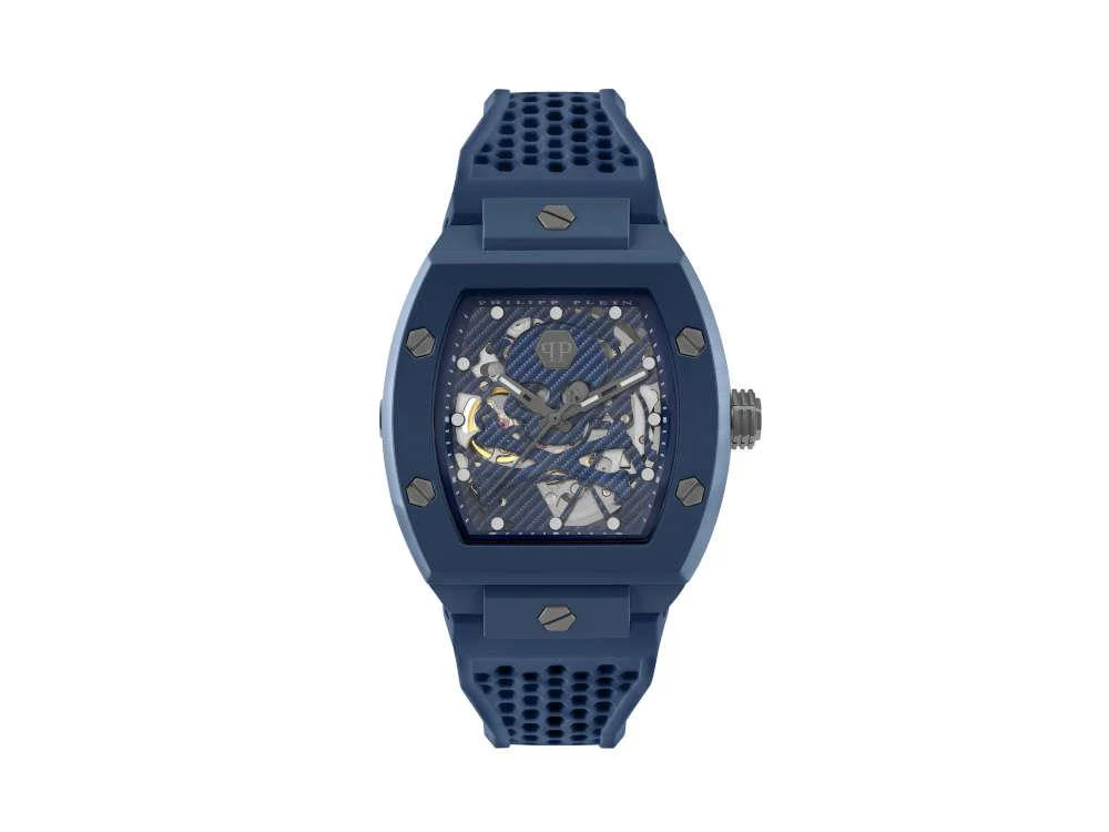Philipp Plein The Skeleton Ecoceramic Automatic Watch, Blue, 44 mm, PWVBA0323 - Image 2