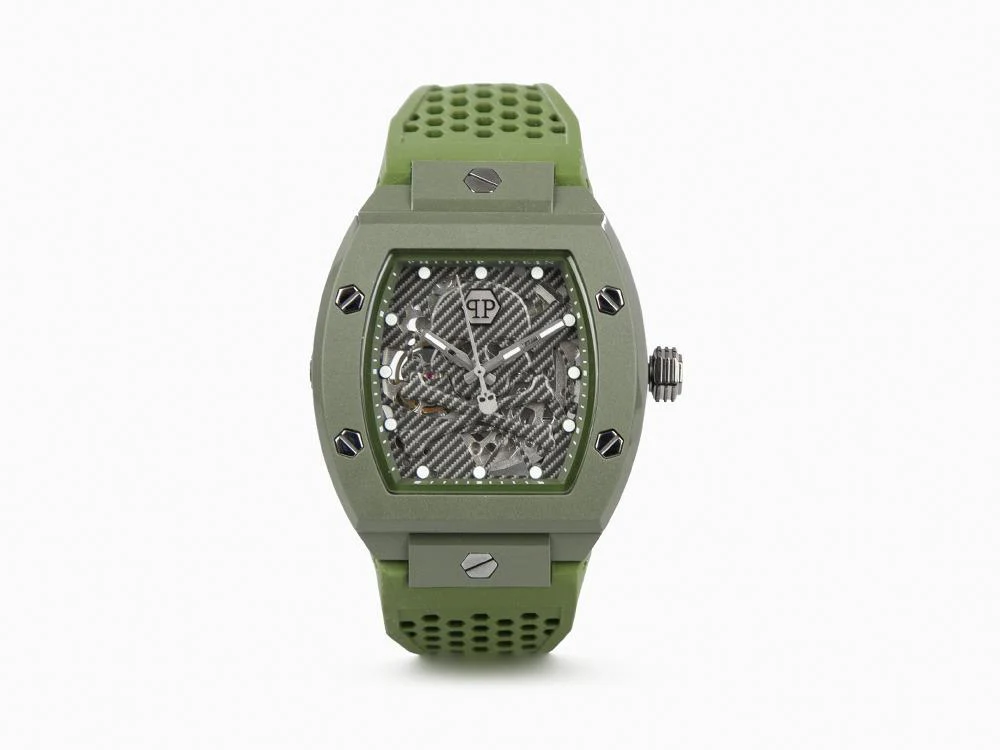 Philipp Plein The Skeleton Ecoceramic Automatic Watch, Green, 44 mm, PWVBA0223 - Image 2