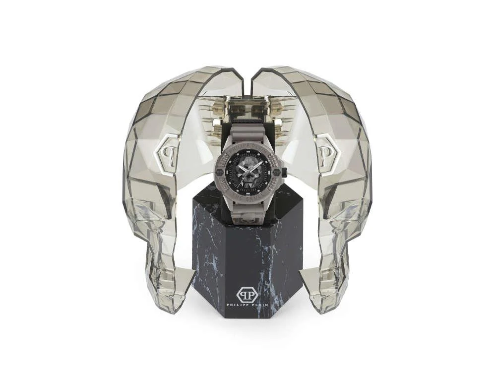 Philipp Plein The Skull Ecoceramic Quartz Watch, Black, 44 mm, PWUBA0323 - Image 4