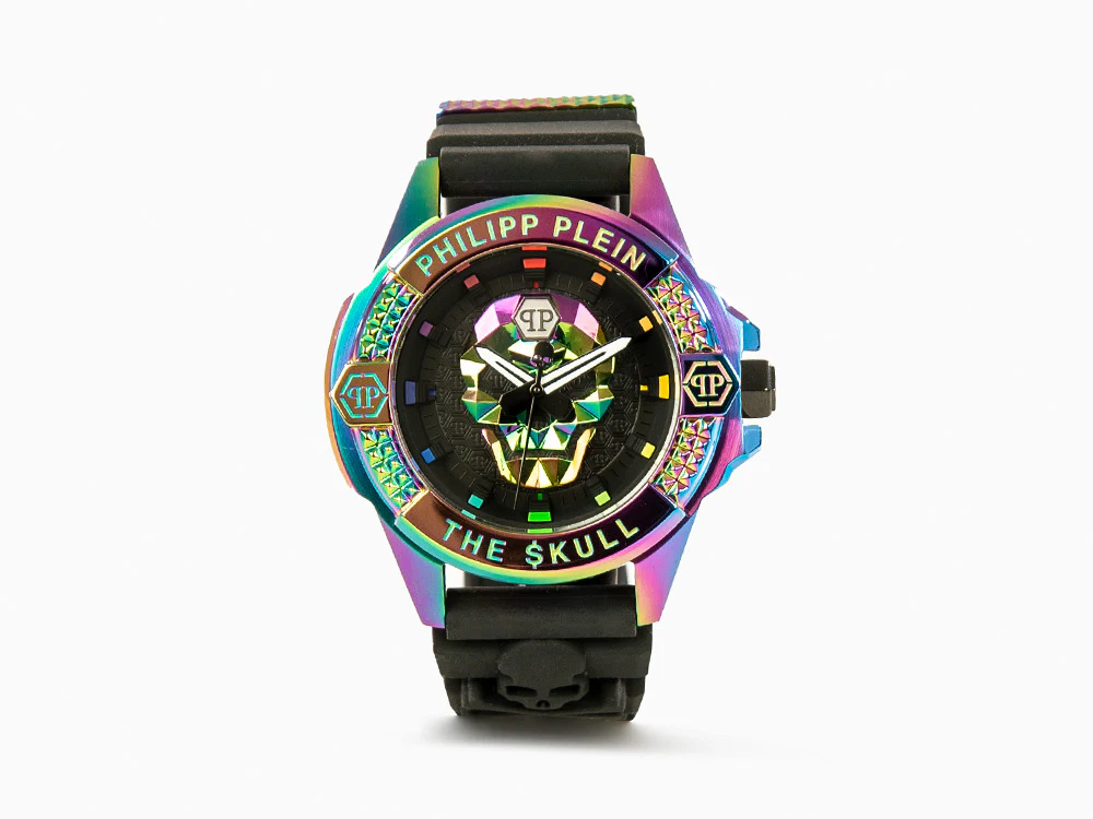 Philipp Plein The Skull Rainbow Quartz Watch, PVD, Black, 44 mm, PWAAA2123 - Image 2