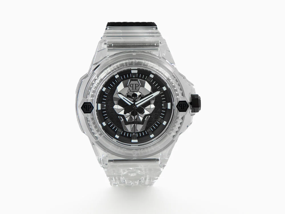 Philipp Plein The Skull Synthetic Quartz Watch, Black, 44mm, PWWAA0423 - Image 2