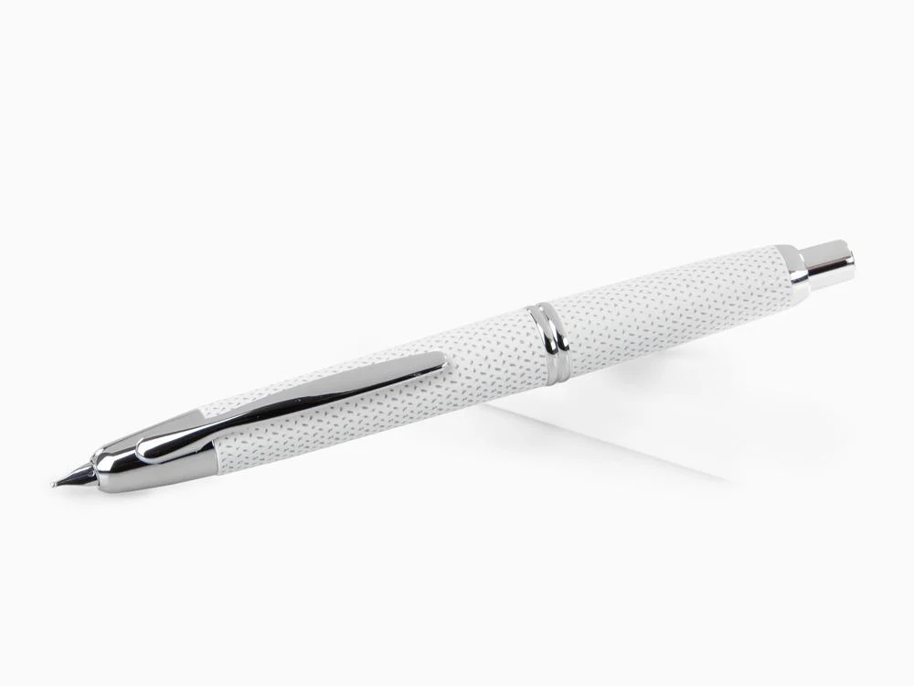 Pilot Capless Carbonesque Fountain Pen, White, FK-1500-GRAF-WHITE - Image 2