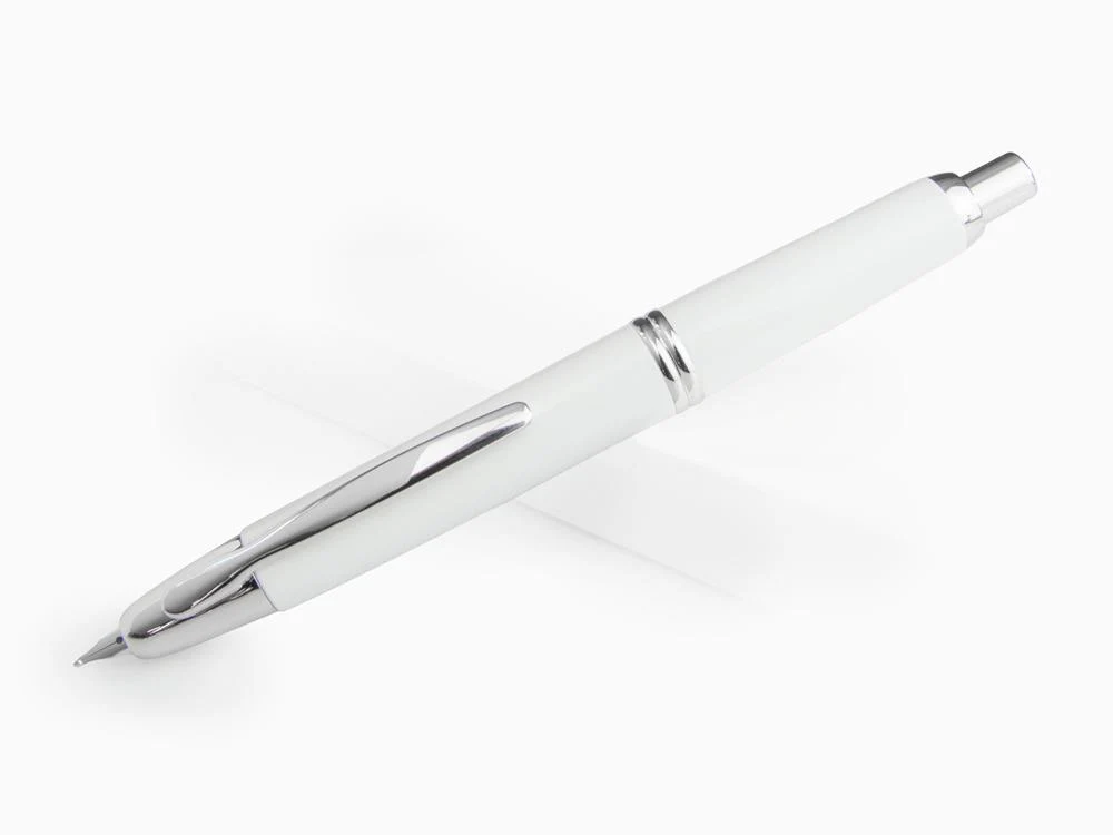 Pilot Capless Decimo Fountain Pen, Chrome, White, FK-1500D-RH-WHITE - Image 2
