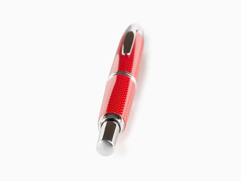 Pilot Capless Fountain Pen, Carbon fibre, Rhodium trim, Red - Image 6
