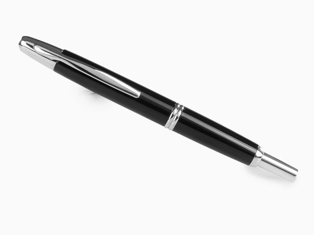 Pilot Capless Fountain Pen, Lacquer, Rhodium Trim, Black - Image 3