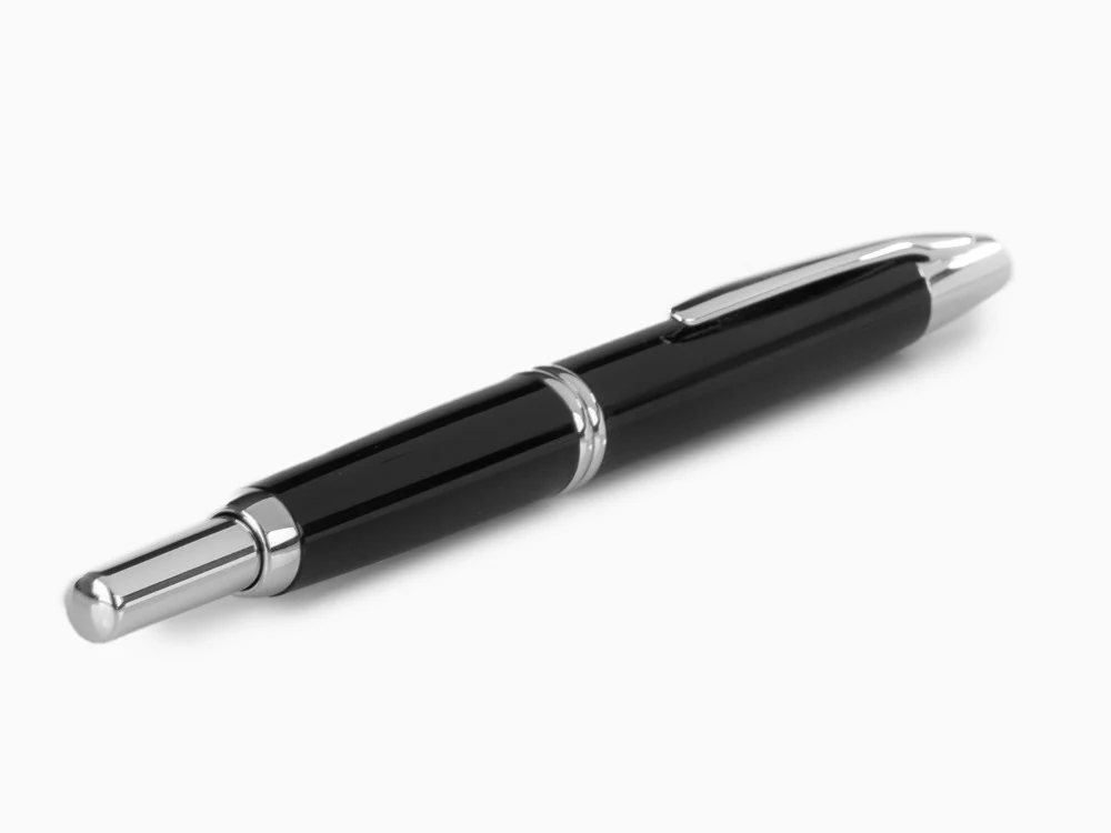 Pilot Capless Fountain Pen, Lacquer, Rhodium Trim, Black - Image 6